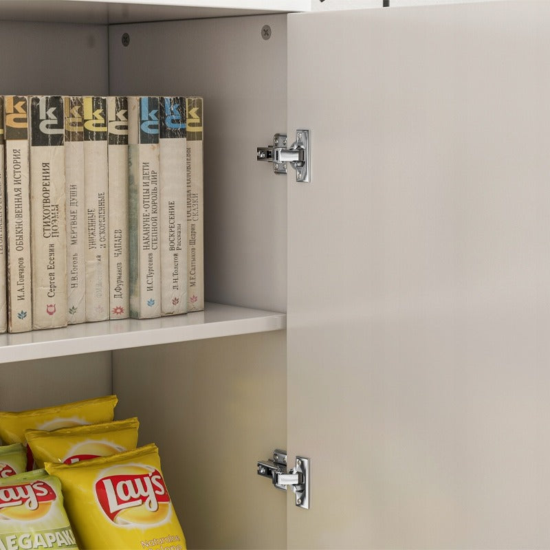 Irodai loft 2 ajtós könyvespolc polcokkal tágas szabadon álló fehér 108 cm