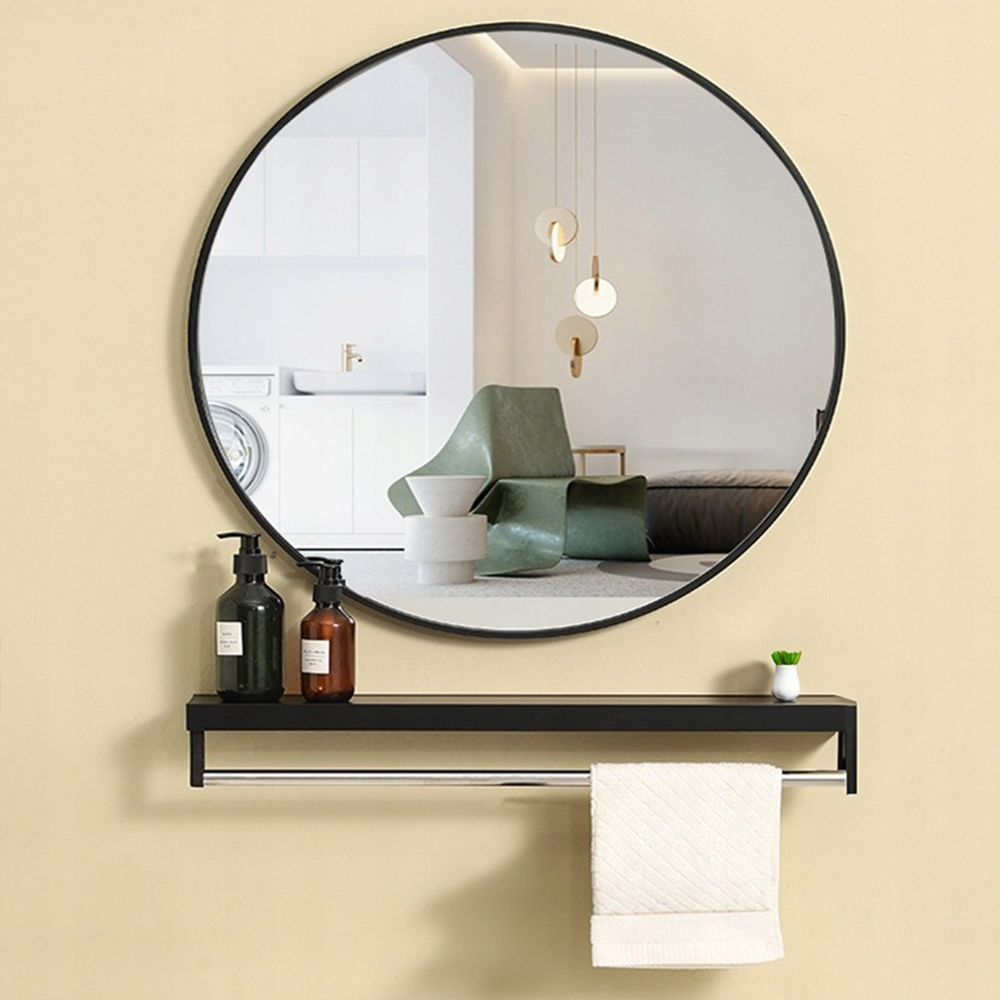 Kerek tükör – 70 cm átmérő, vékony keret, modern dizájn