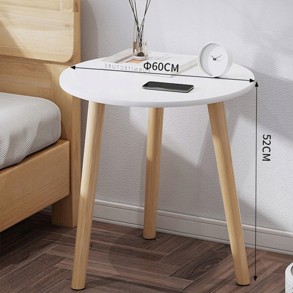 Fehér Kerek asztal 60x52 cm – Modern és Kompakt Design Beltéri Használatra