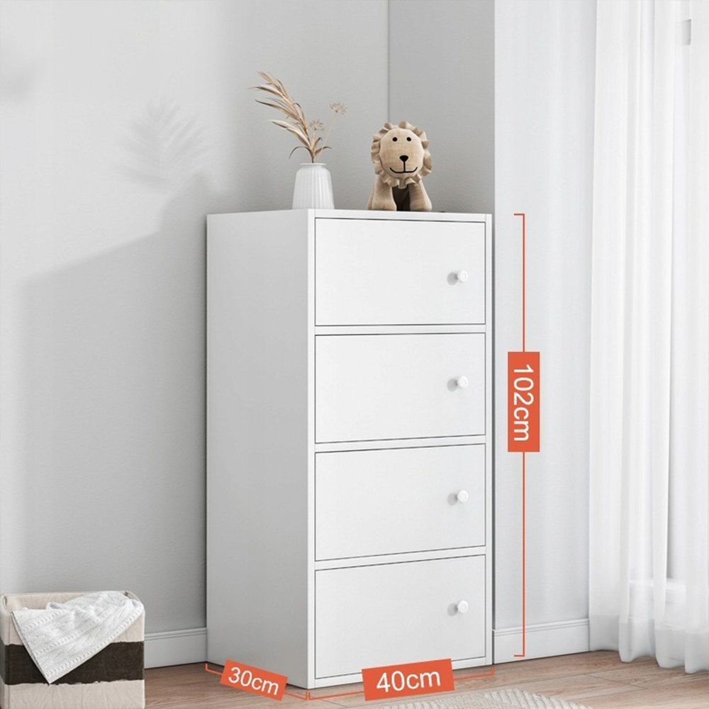 Fehér skandináv stílusú komód – 102x40x30 cm, minimalista fa design