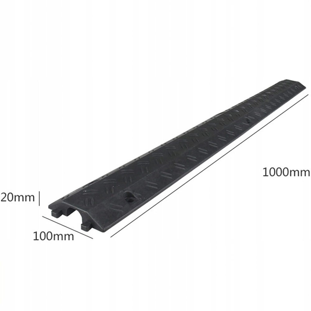 3 darabos kábelvédő rámpa szett – 100x10x2 cm – robusztus védelem kültéri kábelekhez