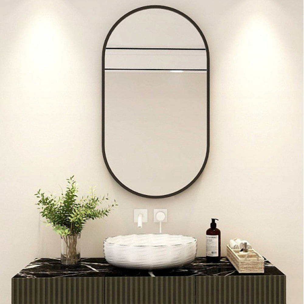 Dekoratív tükör 100x50 cm – modern design, egyszerű felszerelés, ideális fürdőszobába, előszobába vagy hálószobába