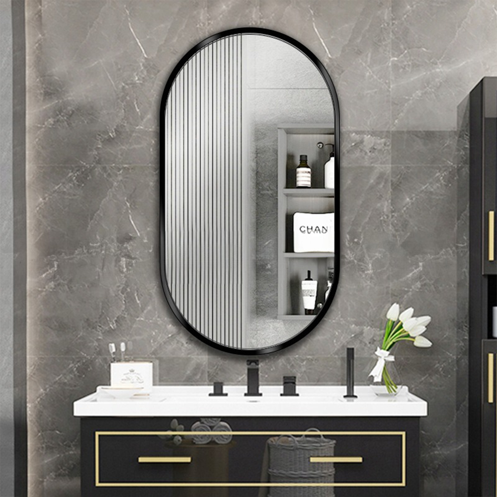 Dekoratív tükör 100x50 cm – modern design, egyszerű felszerelés, ideális fürdőszobába, előszobába vagy hálószobába