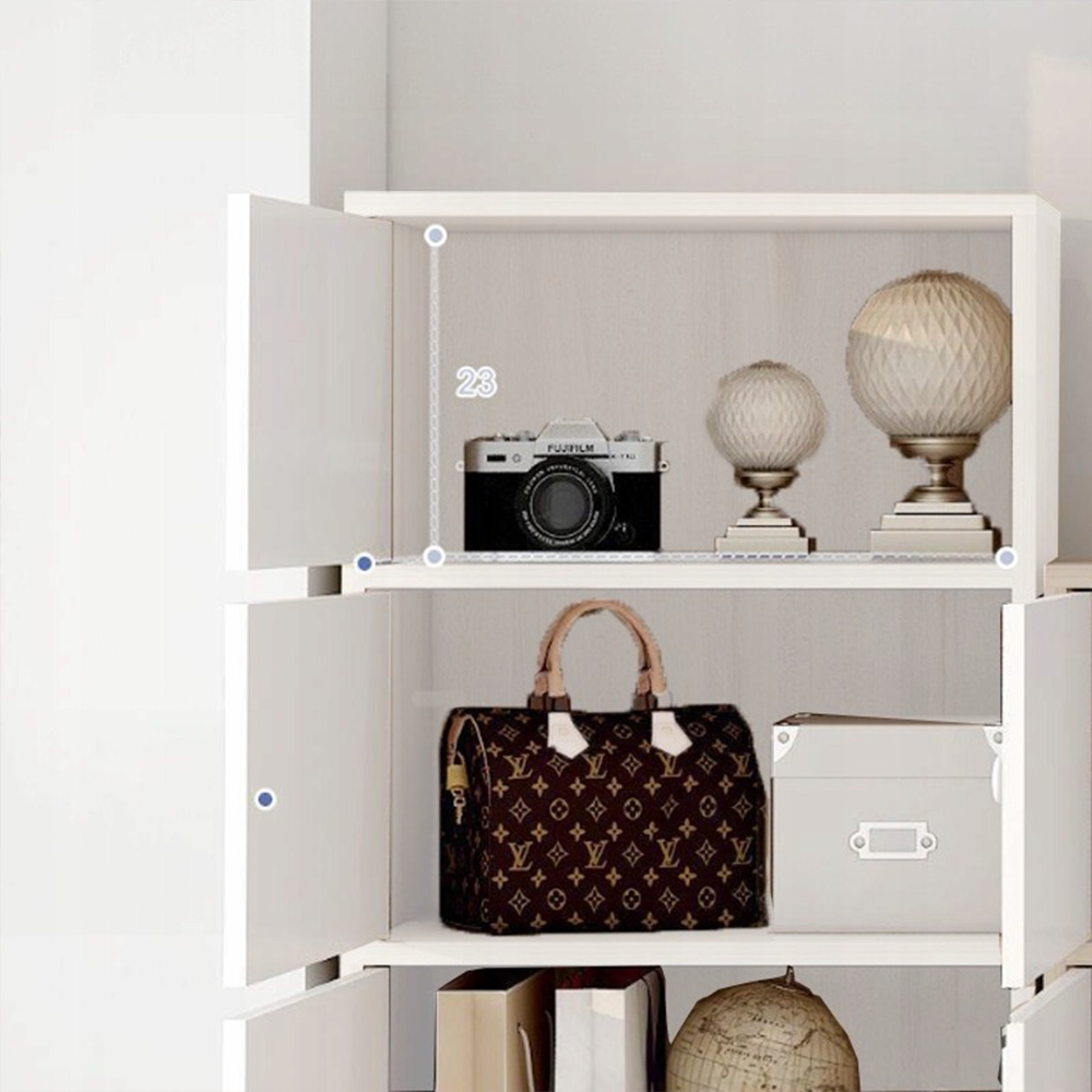 Minimalista fehér komód skandináv stílusban – 78x30x40 cm