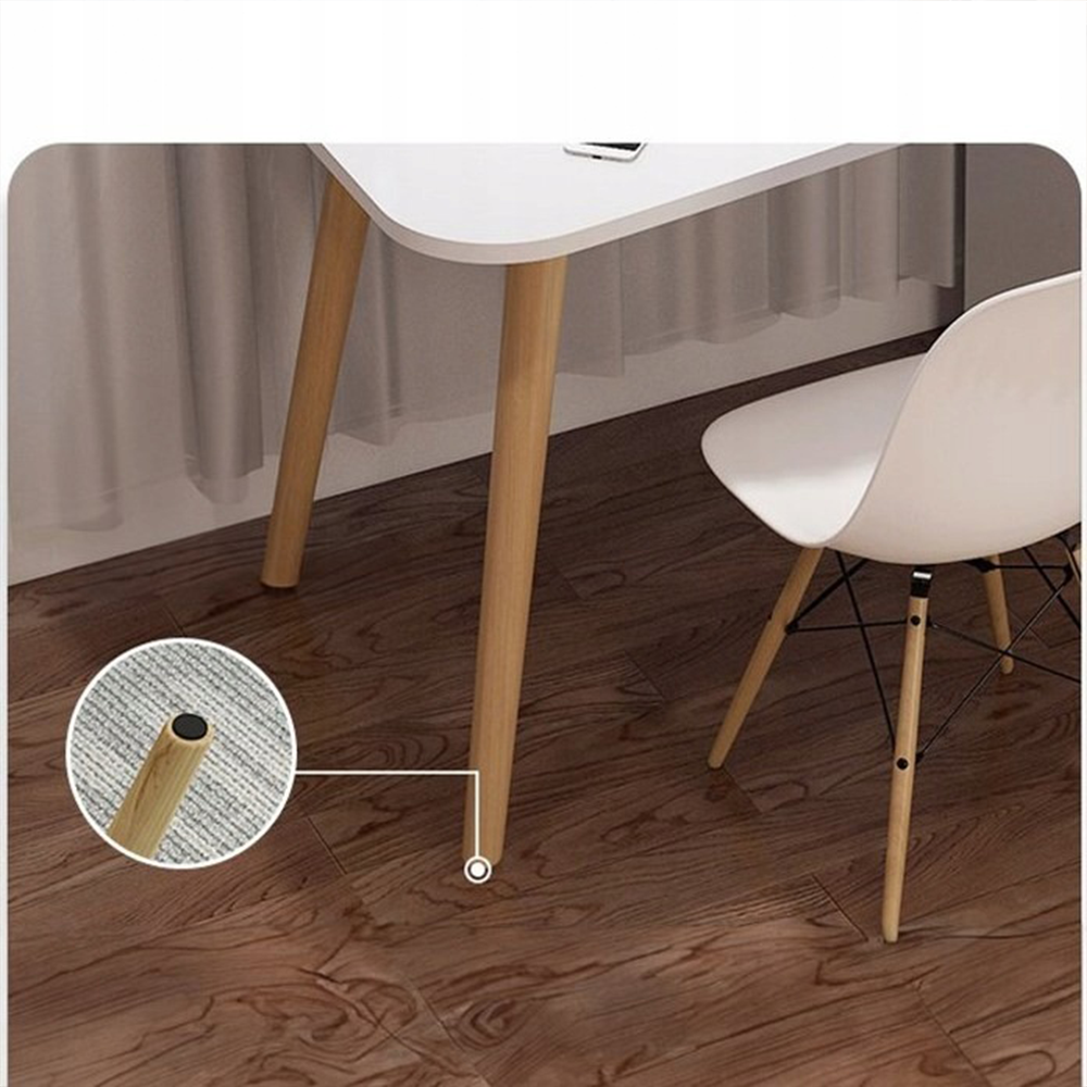 Modern fehér íróasztal fiókokkal és polcokkal – 100x50x73 cm – ideális otthonra vagy irodába