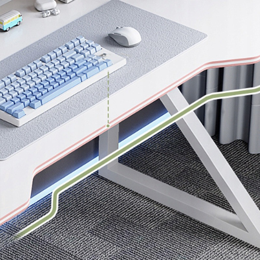 Fehér Gaming íróasztal 120x60x73 cm – Ergonomikus kialakítás és modern stílus igényes gamereknek