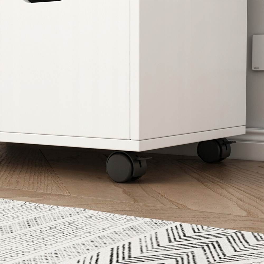 Fehér nyomtatóállvány – 60x70x35 cm – multifunkcionális, modern 3 polccal