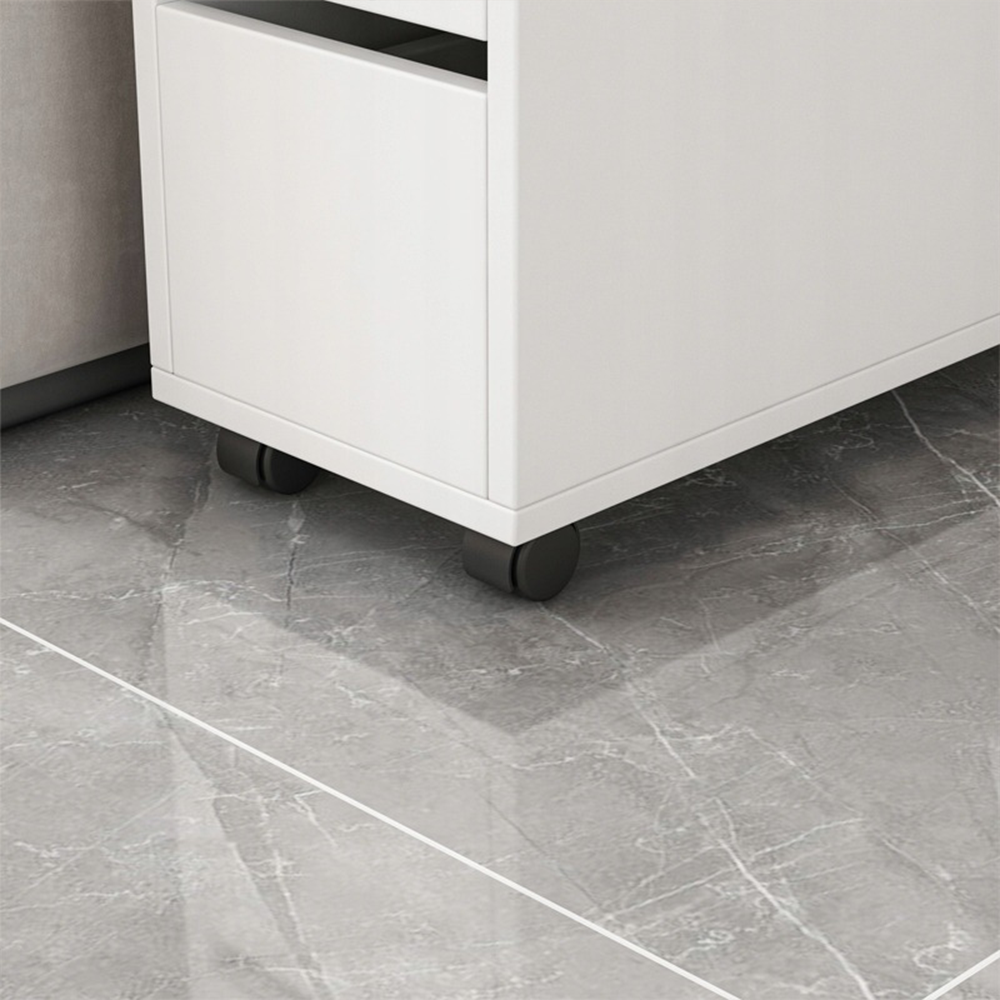 Gurulós szekrény 3 fiókkal, fehér, 65x82x23 cm