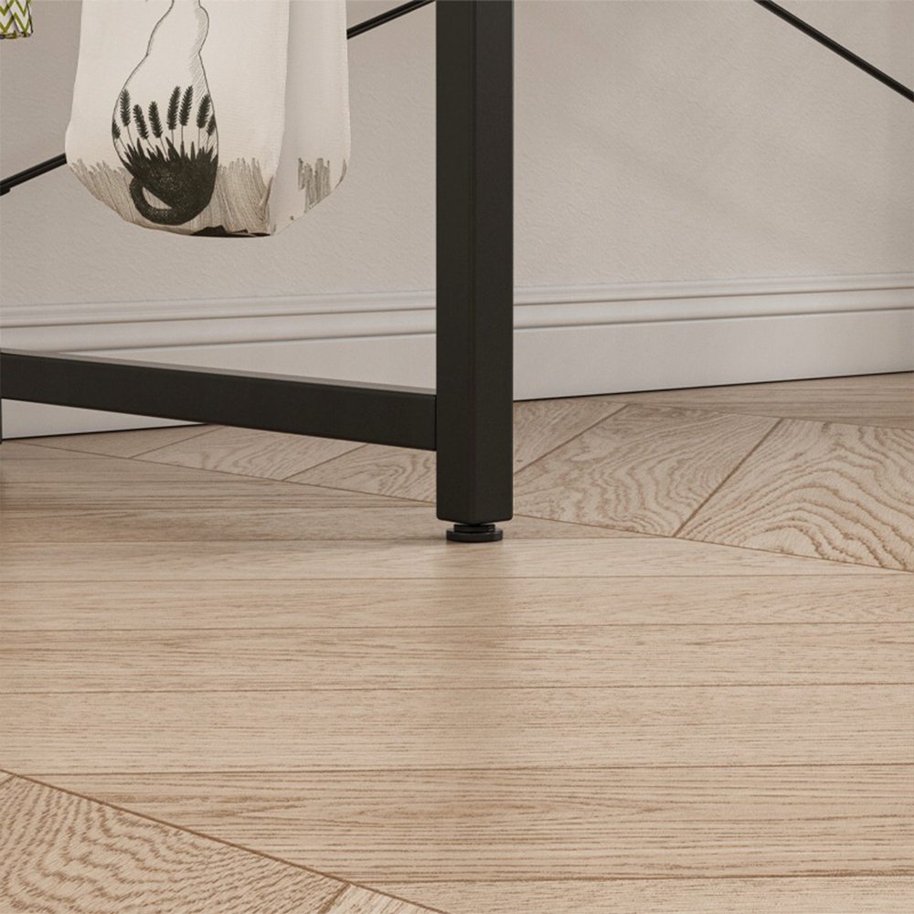 Irodai íróasztal loft stílusban, rusztikus barna színben – 100x50x70 cm, fém vázzal