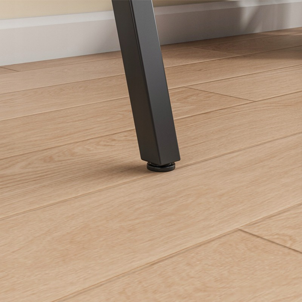 Ipari loft stílusú íróasztal 100x50 cm – Rusztikus asztallap, fekete fémváz