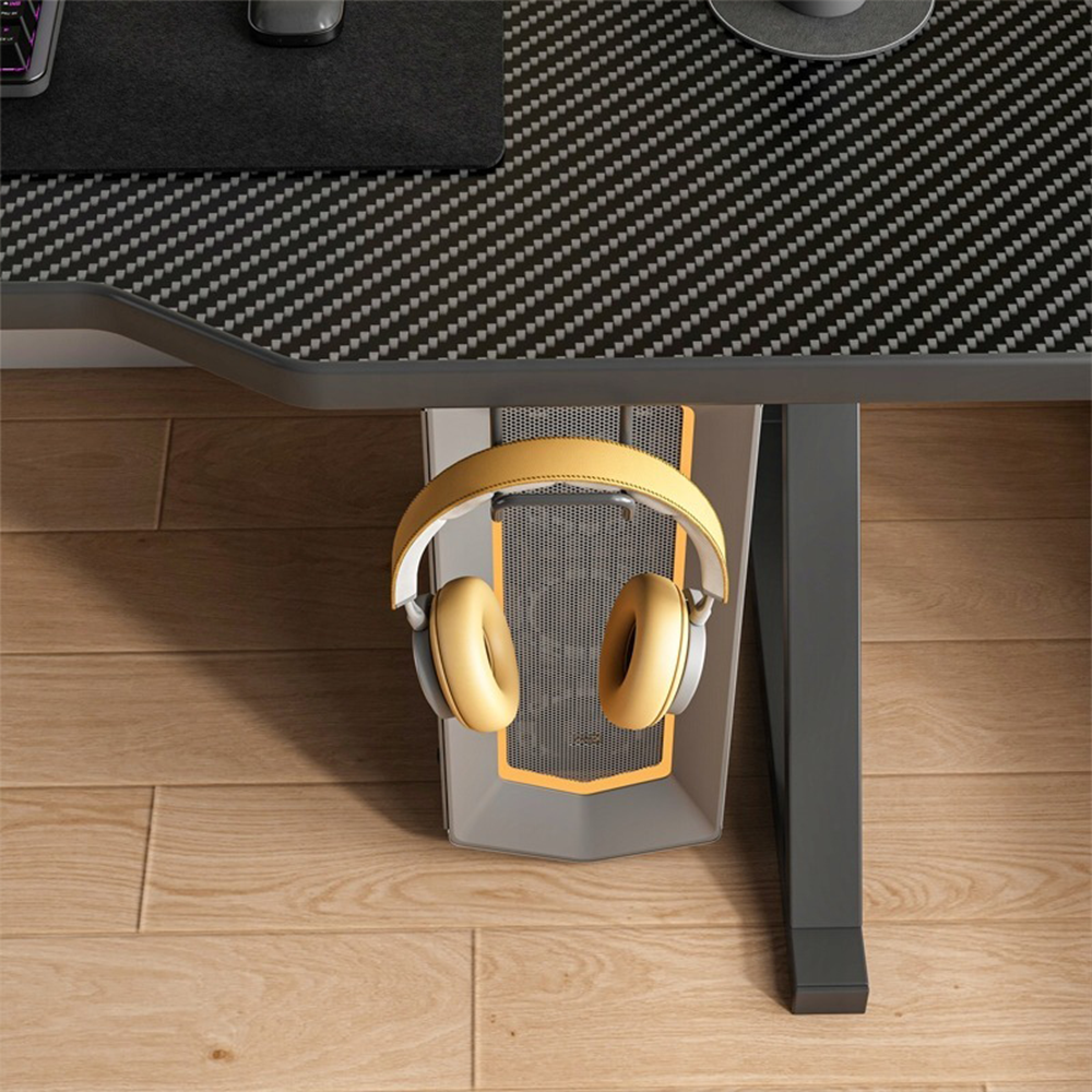 Gaming íróasztal – Fekete, 120x60 cm – Loft stílus, MDF és fémváz, modern kialakítás