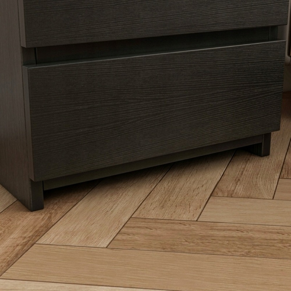 Fekete éjjeliszekrény 40x32x59 cm, 2 fiókkal – modern stílus, ideális hálószobába