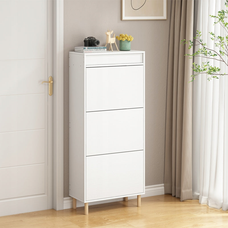 Fehér cipőtartó szekrény tükrös tárolóval loft stílusban álló polc előszoba 55 cm
