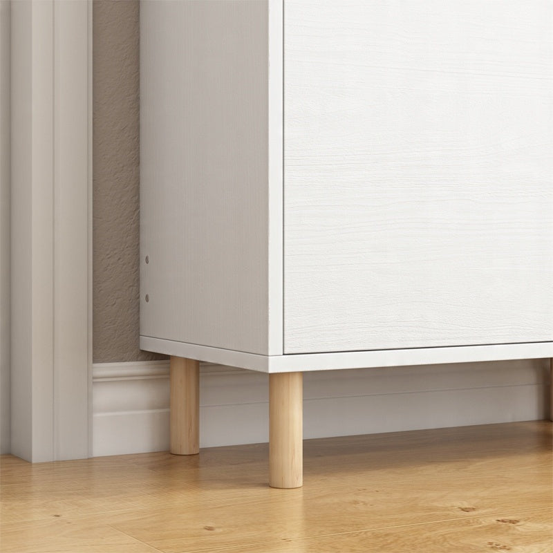 Fehér cipőtartó szekrény tükrös tárolóval loft stílusban álló polc előszoba 55 cm