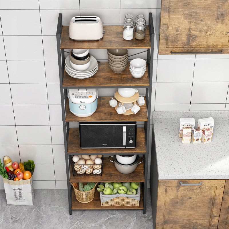 Ipari stílusú könyvespolc – 66x30x186 cm, MDF és fém, stabil és elegáns loft dizájn