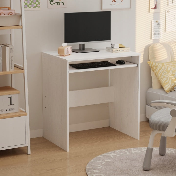 Fehér Számítógépasztal 70 cm – Loft Stílus Billentyűzettartó Polccal