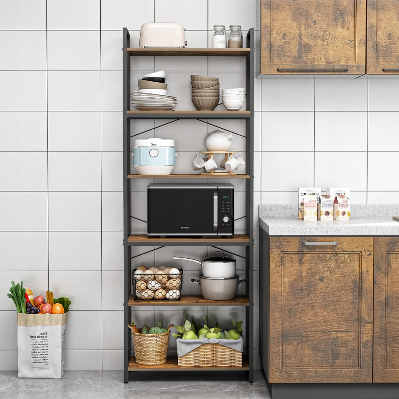 Ipari stílusú könyvespolc – 66x30x186 cm, MDF és fém, stabil és elegáns loft dizájn