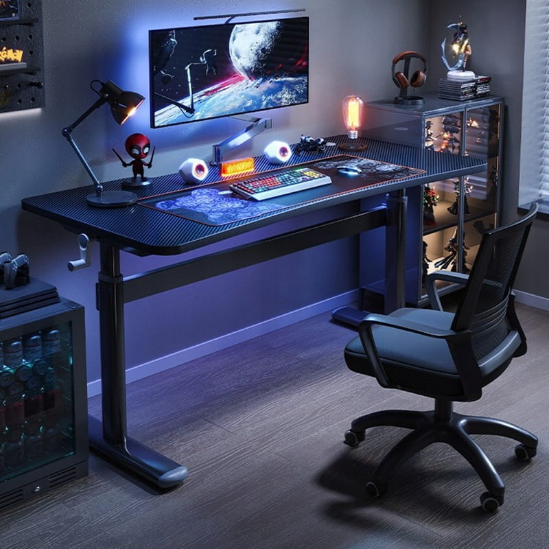 Íróasztal gamer, 120x60 cm, fekete maximális kényelem gamereknek