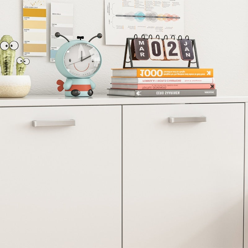 Irodai loft 2 ajtós könyvespolc polcokkal tágas szabadon álló fehér 108 cm