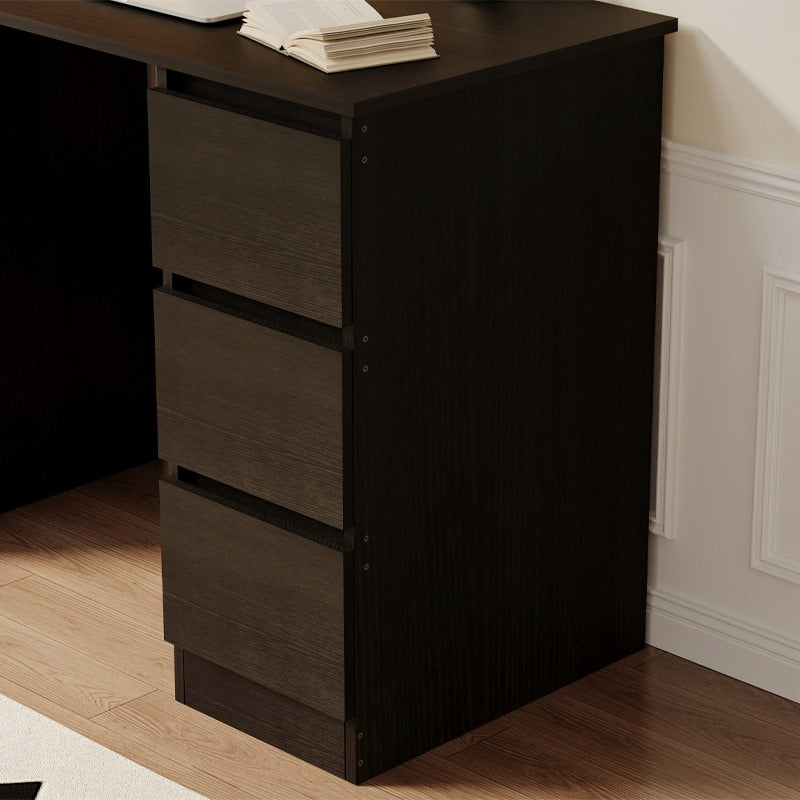 Modern fekete, fiókos Loft számítógépasztal fiataloknak