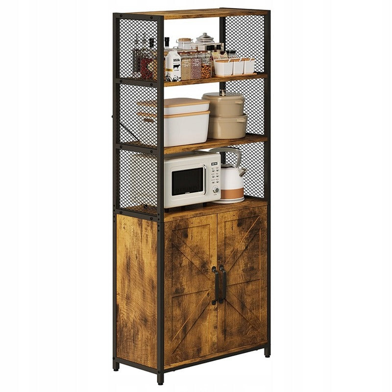 Rusztikus Ipari Loft Tálalószekrény, Szabadon Álló Szekrény, Polc, Fiókos Komód, 151 cm