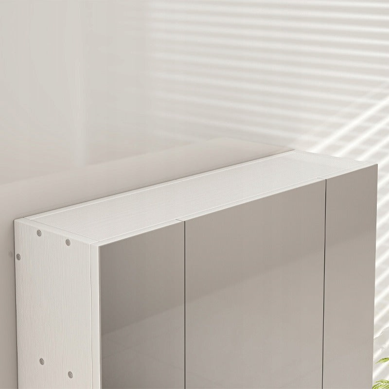 Függő fürdőszoba szekrény falra szerelhető háromrészes tükörrel, modern loft stílusban