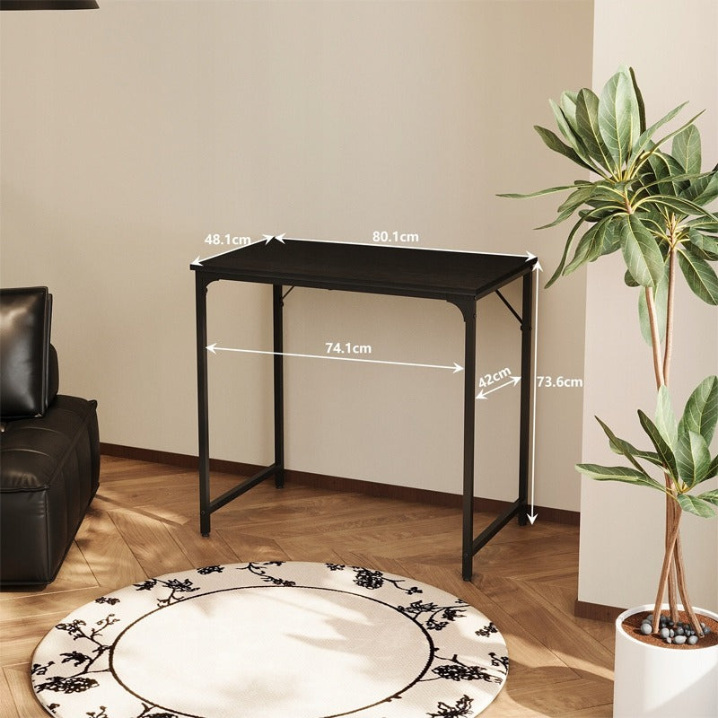 Fekete ipari számítógépasztal asztallal modern loft irodába, 80 cm