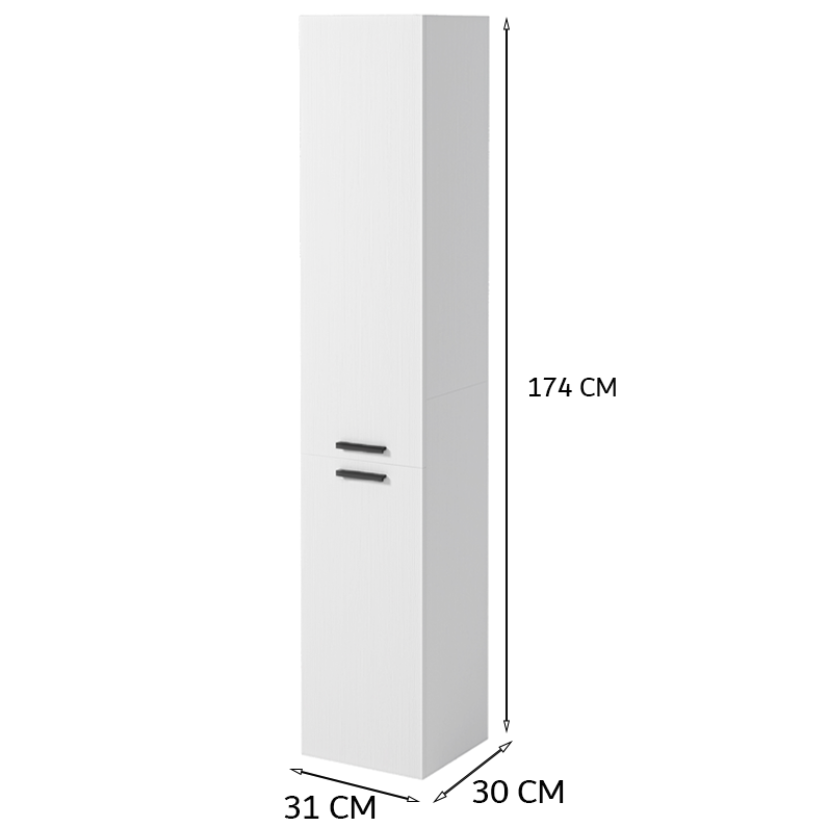 Fürdőszobaszekrény oszlop 174 cm fehér