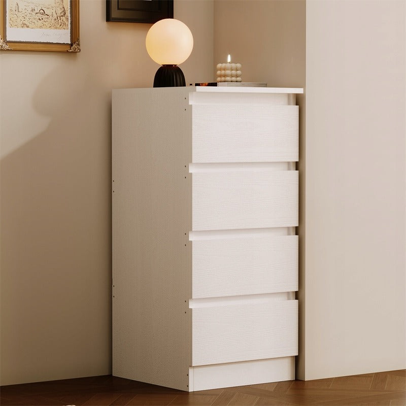 Fehér komód, polcos elem, modern loft stílusú, 90 cm