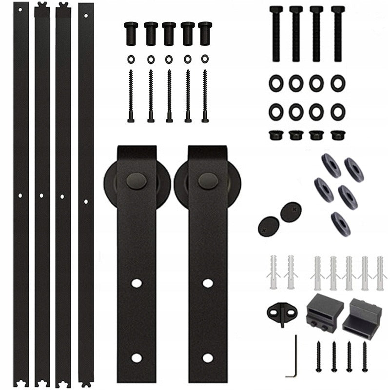 Barn door tolóajtó rendszer, 2 m retro loft barndoor szerelvénykészlet