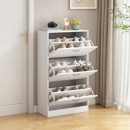 Cipőtartó szekrény előszobai komód loft stílusban 3 ajtós modern 110 cm