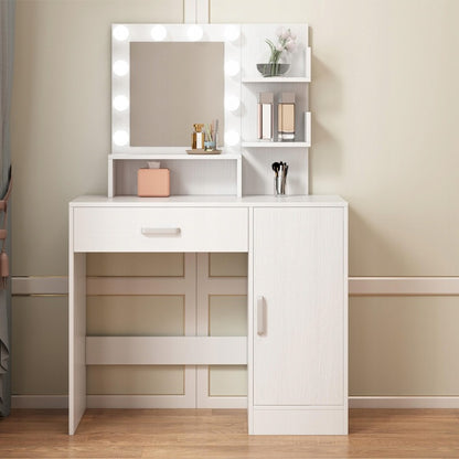 Sminkasztal LED tükörrel, modern, glamour loft stílusban