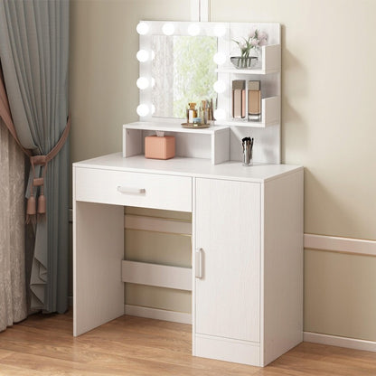 Sminkasztal LED tükörrel, modern, glamour loft stílusban