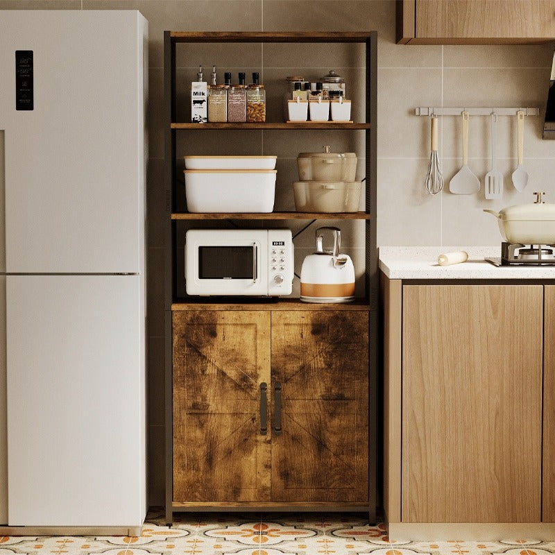 Rusztikus Ipari Loft Tálalószekrény, Szabadon Álló Szekrény, Polc, Fiókos Komód, 151 cm