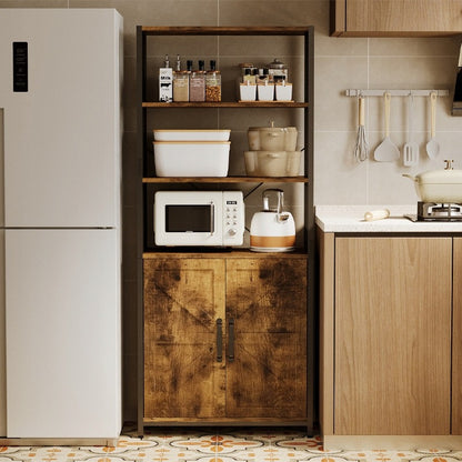 Rusztikus Ipari Loft Tálalószekrény, Szabadon Álló Szekrény, Polc, Fiókos Komód, 151 cm