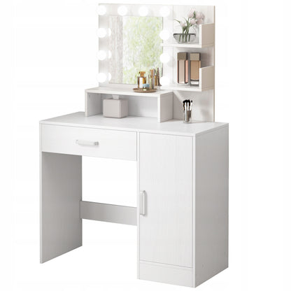 Sminkasztal LED tükörrel, modern, glamour loft stílusban