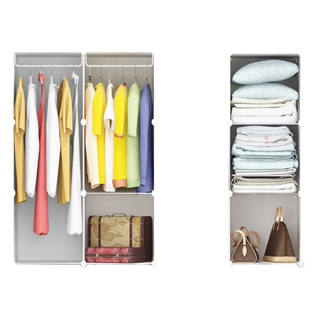 Moduláris műanyag szekrény – ruhák, cipők, játékok rendszerezésére 110x147x47 cm-es