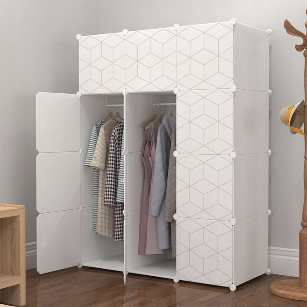 Moduláris műanyag szekrény – ruhák, cipők, játékok rendszerezésére 110x147x47 cm-es