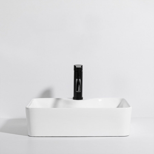 Kerámia mosdó Rebiko – 470x370x140 mm, fehér, modern minimalista dizájn