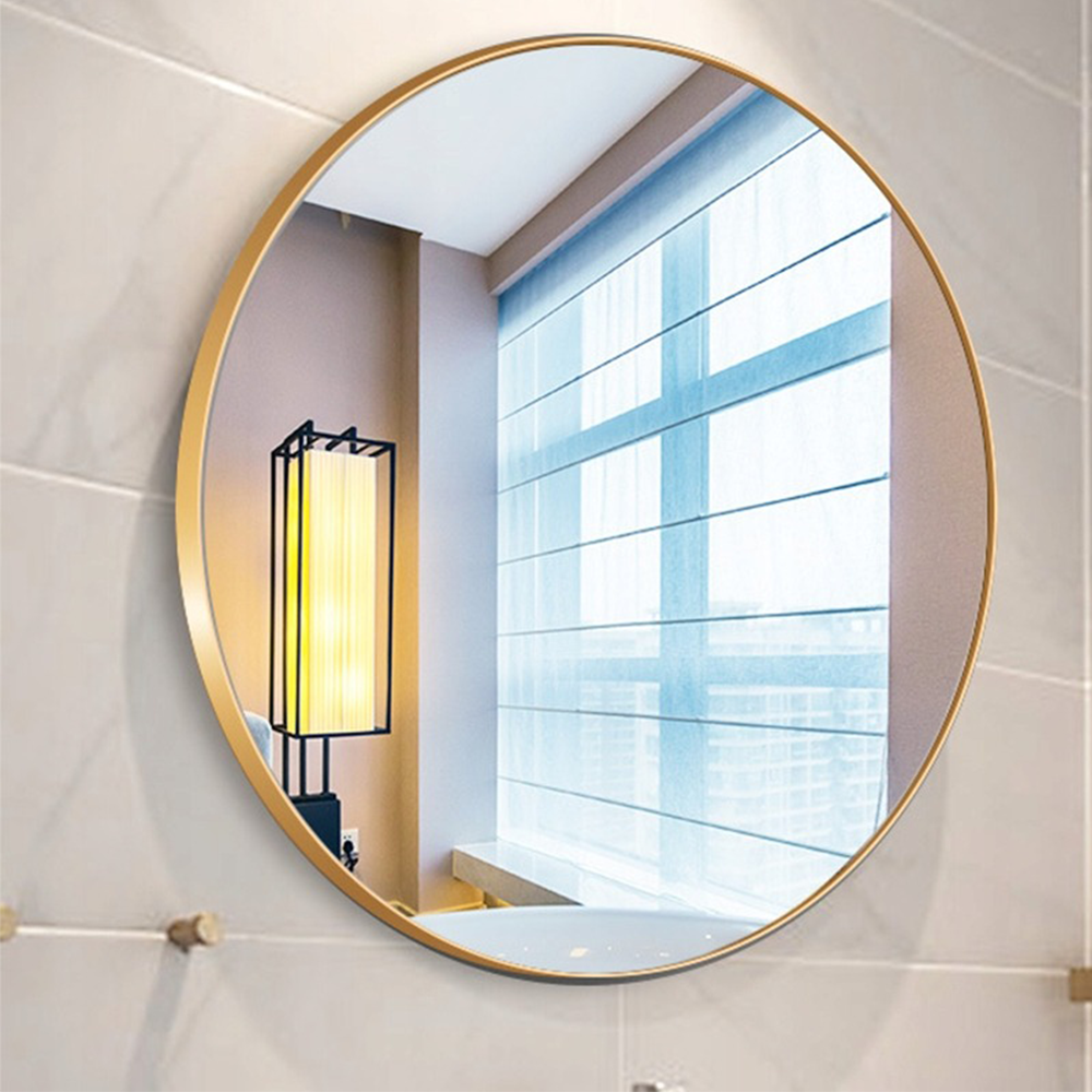 Arany keretes kerek tükör, 60 cm – Elegáns design hálószobába, nappaliba vagy fürdőszobába