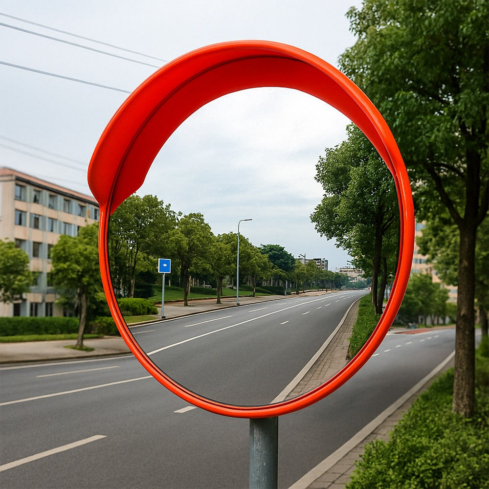 Forgalmi közlekedési tükör, 45 cm – Fokozott láthatóság kereszteződésekben és kanyarokban