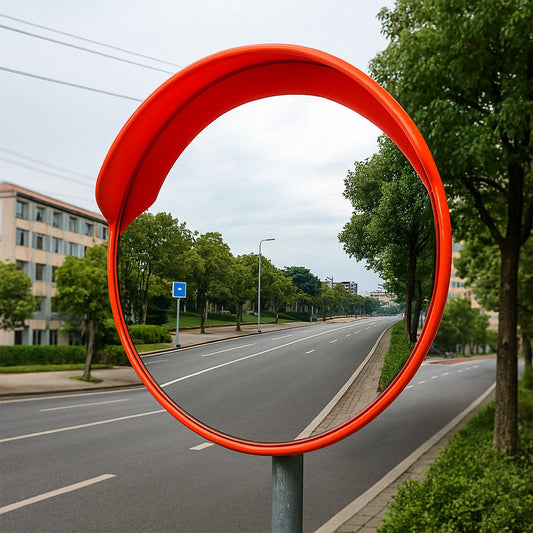 Forgalmi közlekedési tükör, 45 cm – Fokozott láthatóság kereszteződésekben és kanyarokban