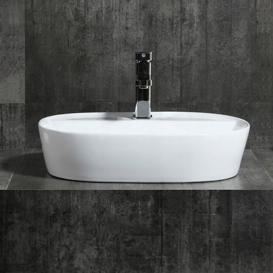 Kerámia mosdó Rebiko – 600x400x120 mm, fehér, modern és minimalista design
