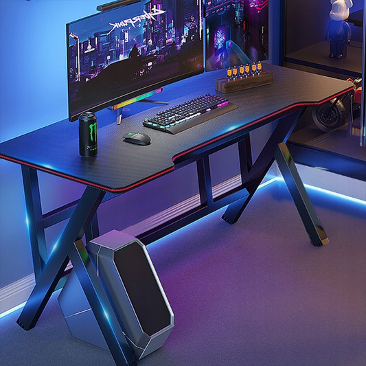 Gaming íróasztal – Fekete, 120x60x74 cm – Ergonomikus kialakítás, bőséges hely játékhoz és munkához