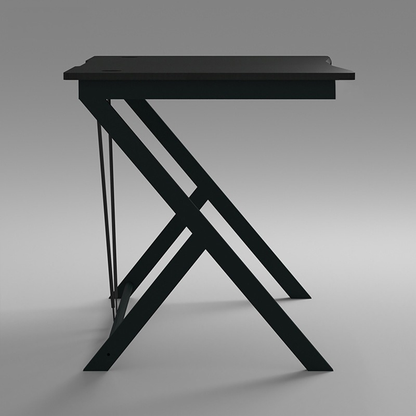Gaming íróasztal 100x50 cm, loft stílusban, karbonhatású felülettel – fémvázas, modern kialakításban