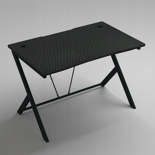 Gaming íróasztal 100x50 cm, loft stílusban, karbonhatású felülettel – fémvázas, modern kialakításban