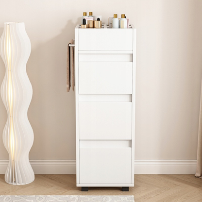 Fehér fürdőszobai szekrény polcokkal és ajtóval – 33x30x90 cm