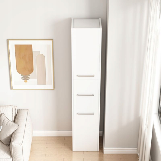 Fehér függőleges 3 rekeszes fehér szekrény 170x30x30 cm - modern és funkcionális design