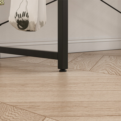 Irodai íróasztal loft stílusban, rusztikus barna színben – 100x50x70 cm, fém vázzal