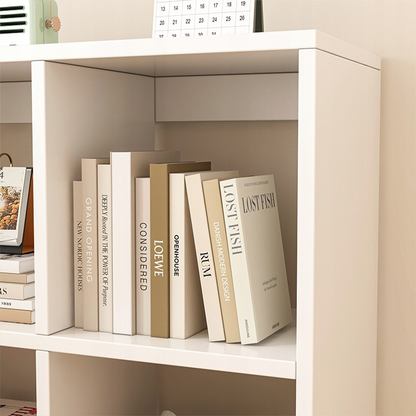 Fehér könyvespolc 6 polccal 100x67 cm – modern és funkcionális design bármely helyiségbe
